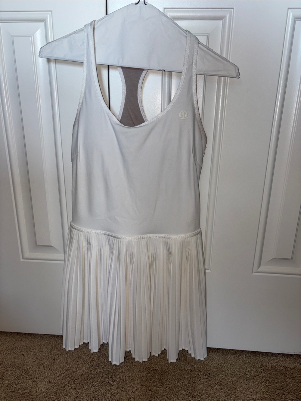 lululemon athletica White Pleated Athletic Dress